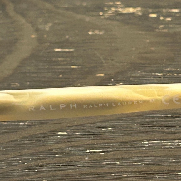 Ralph Lauren Gold Aviator Sunglasses with Brown Lens. Nose guard is missing - Picture 7 of 7